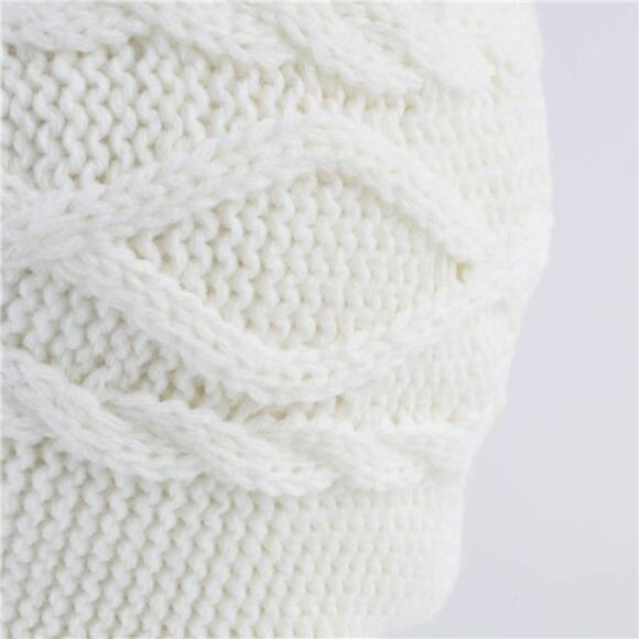 Kids White Girls Sherpa Earflaps Hat Kids Winter Hat Beanie Fuzzy Peruvian Hat - Picture 6 of 6